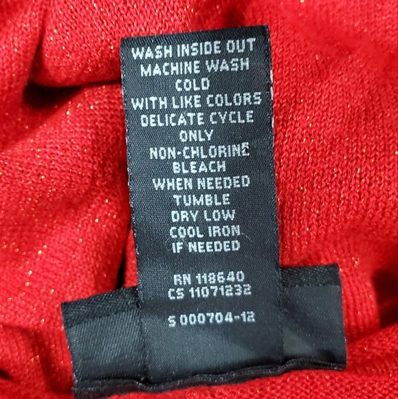 Lane Bryant Womens Plus Red Metallic Fleck Knit Lightweight Sweater ~ Pre-Owned - Picture 9 of 9